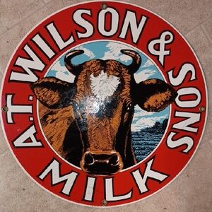 Vintage Red Wall Sign